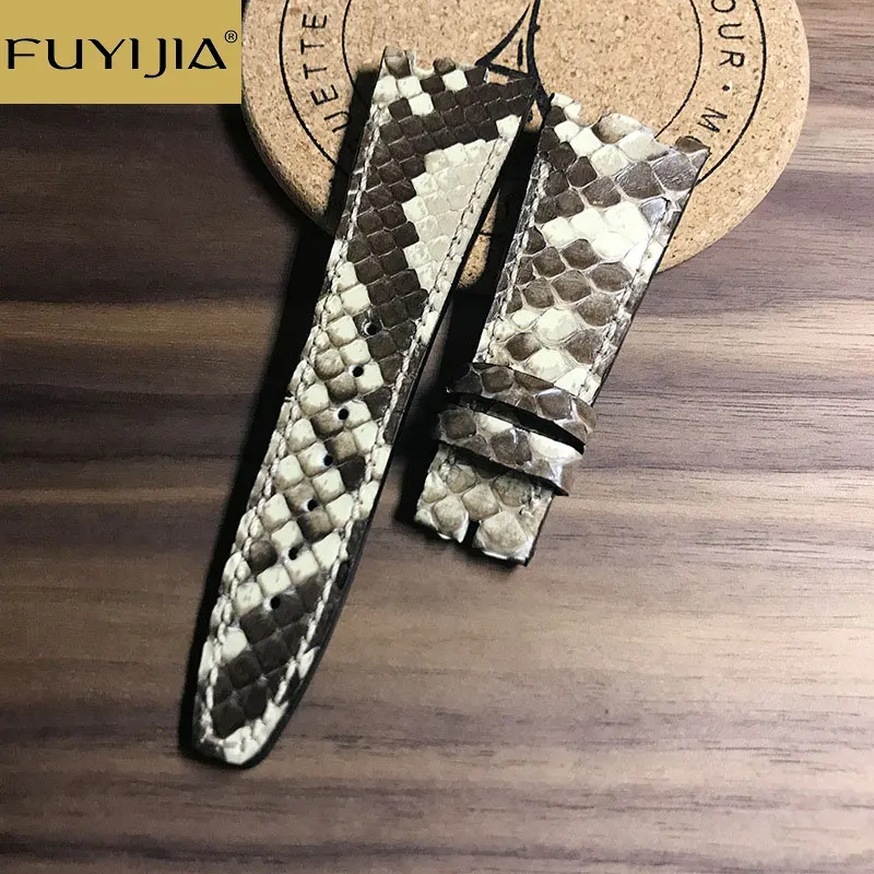 

FUYIJIA Handmade Snakeskin Watchbands 26MM 28MM Custom AP Watch Band Men Women Top Brand Strap Waterproof Genuine Leather Belt