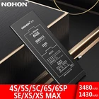 NOHON телефон батарея для Apple iPhone 6S Plus SE 5S 5C 4S XS MAX аккумулятор Высокая емкость Замена батареи бесплатные инструменты Розничная посылка