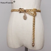 harleyfashion women fashion accessory all match metal chain belt european stylish high street quality belt for blazer for dress