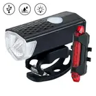 Комплект велосипесветильник ных фонарей для горного велосипеда, светодиодный задний фонарь с питанием от USB, предупреждающий фсветильник для ночного езды на велосипеде, передняя фара, Аксессуары для велосипеда