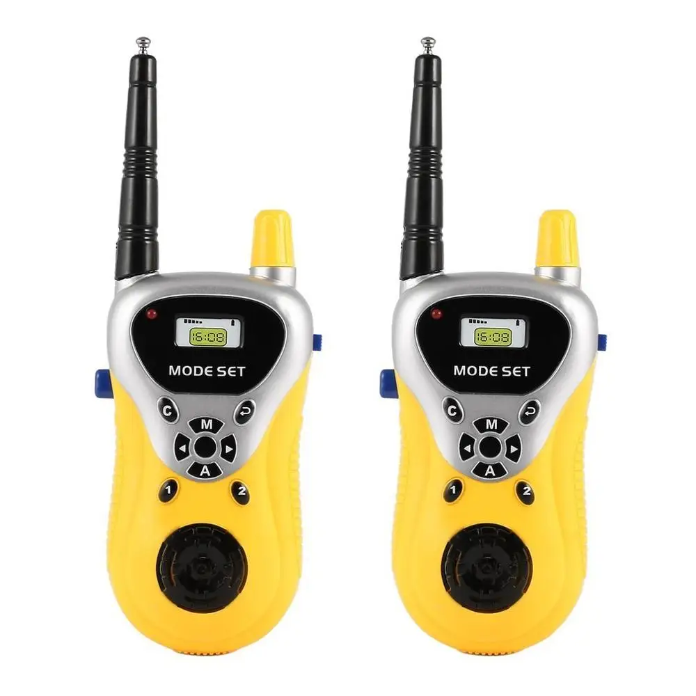 Белый YKS 2 pcs Mini walkie talkie kids Radio Retevis Handheld Toys for Children Gift Portable Electronic Two-Way Radio communicator - Цвет: Белый