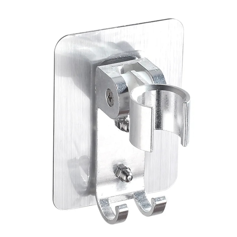 

Aluminum Shower Head Stand Bracket Holder Wall Gel Mounted Hand Held Bathroom Shower Head Fitting Portable Bathroom Accessories