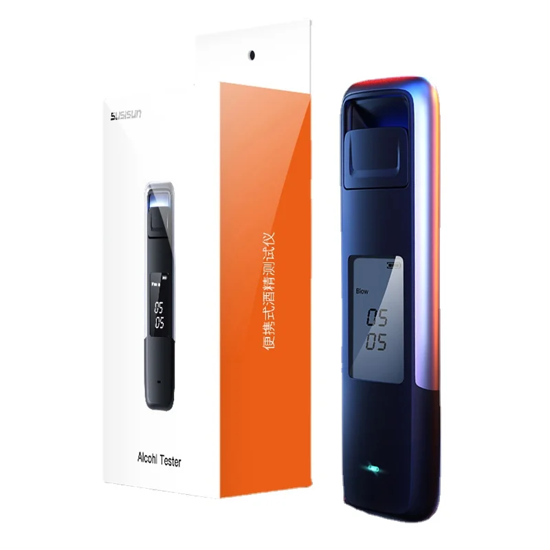 

Portable Alcohol Tester with Digital Display Screen Non-Contact USB Rechargeable breath Tester Police Grade High Accuracy
