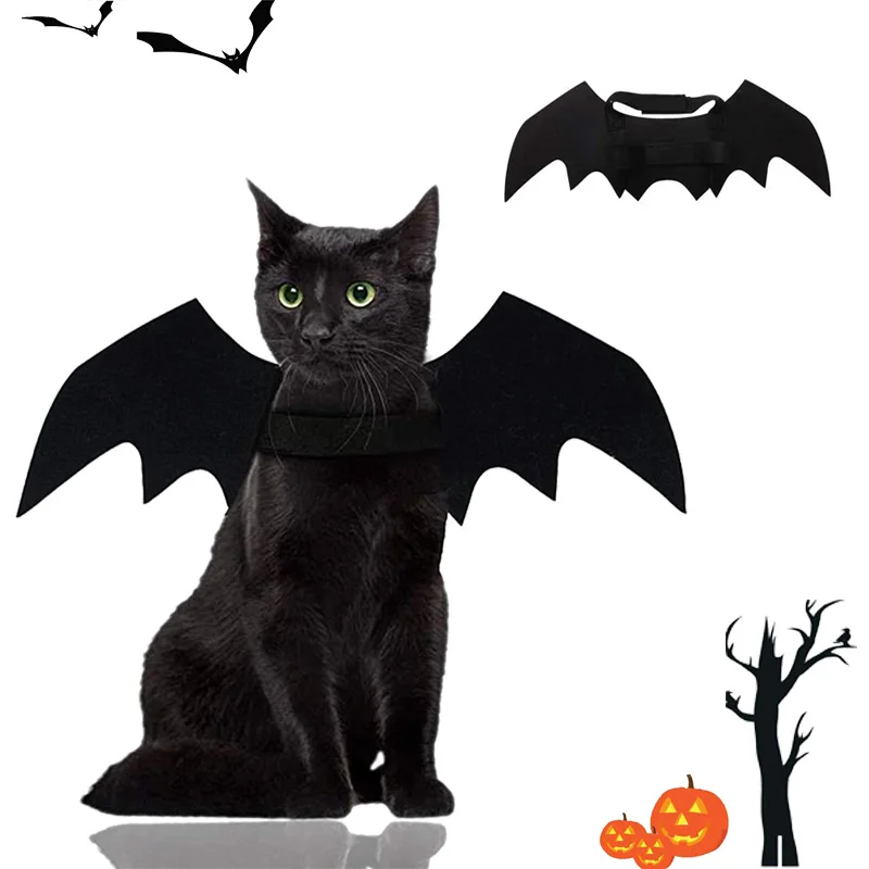 Черные крылья летучая мышь для домашних животных кошек собак костюмы на Хэллоуин
