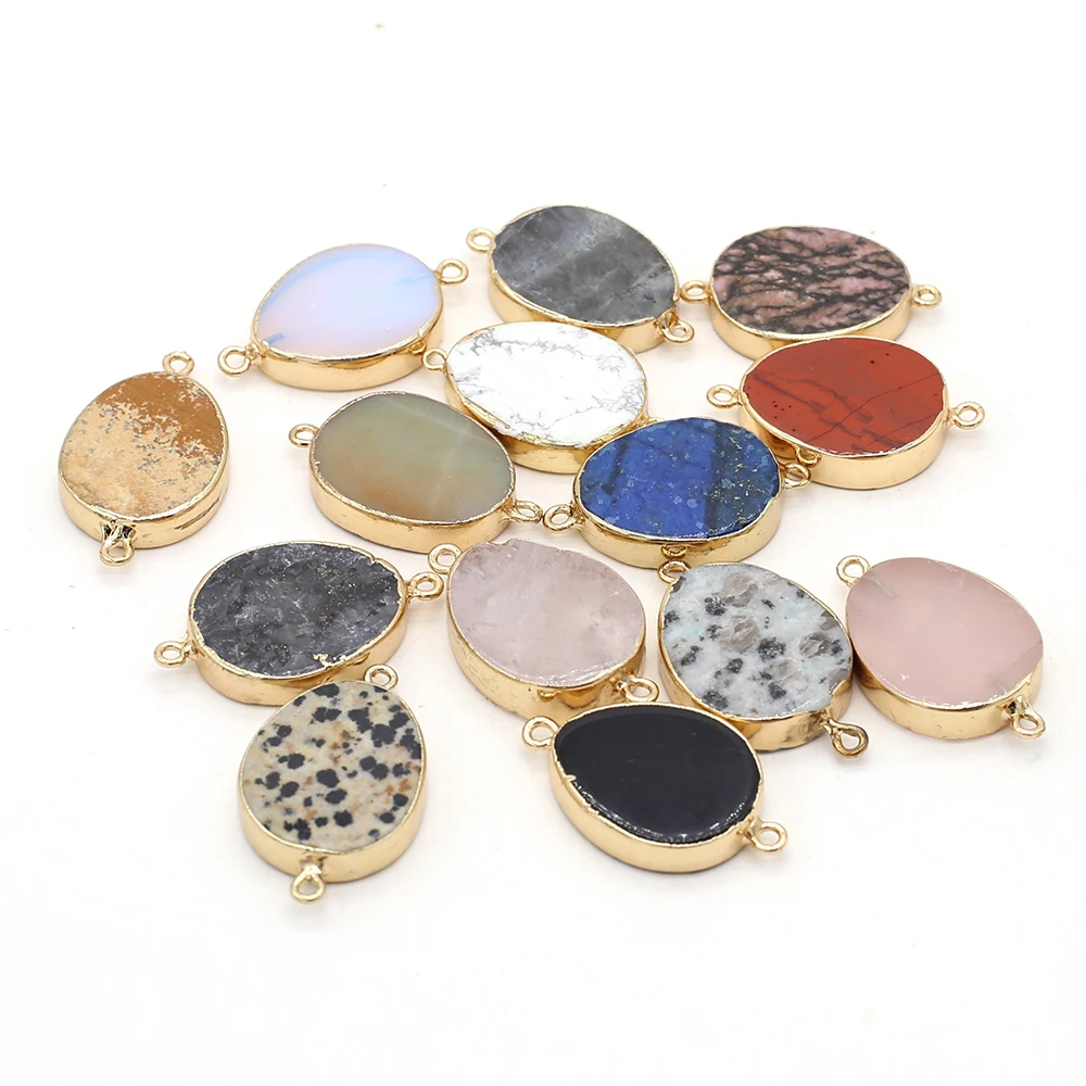 

Изысканный соединитель 20x32 мм, подвеска из натурального полудрагоценного камня для женщин, изготовление ювелирных изделий «сделай сам», ож...