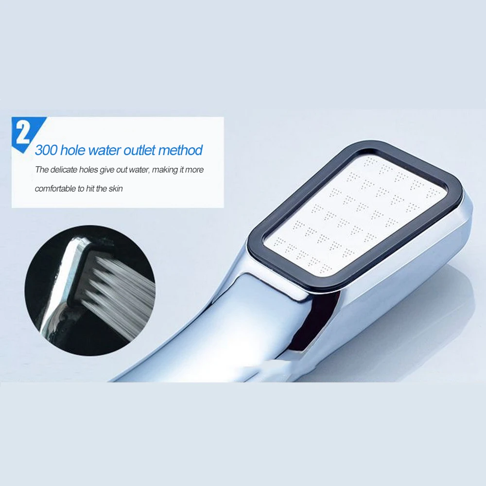 Pressurized Shower Hand-held Faucet Negative Ion Function Filter Water Saving Bathroom Accessories | Дом и сад