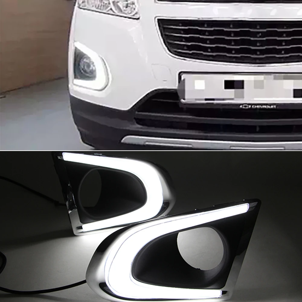 Мигающий автомобиль 2 шт DRL Для Chevrolet Шевроле Тракс 2014 2015 2016 дневные ходовые огни