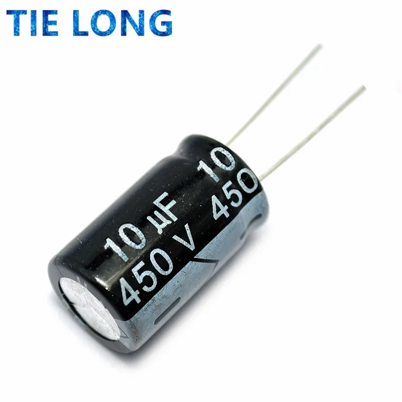 

10PCS 450V10UF 13*21mm 10UF 450V 13*21 Aluminum electrolytic capacitor