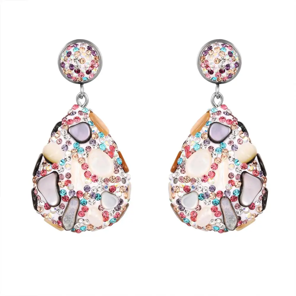 Женские серьги-капли ручной работы 11 видов роскошных сережек с кристаллами