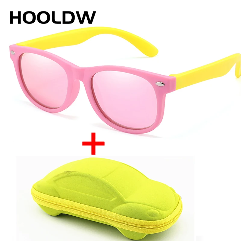 HOOLDW 2020 Новые поляризованные детские солнцезащитные очки силиконовые защитные