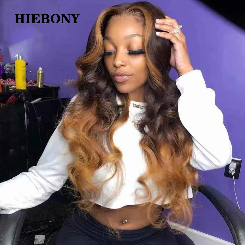 

Highlight 4/27 Lace Front Human Hair Wigs with Baby Hair Brazilian Loose Wave 13x6 Highlight Wavy Lace Front Wigs Bleached Knots