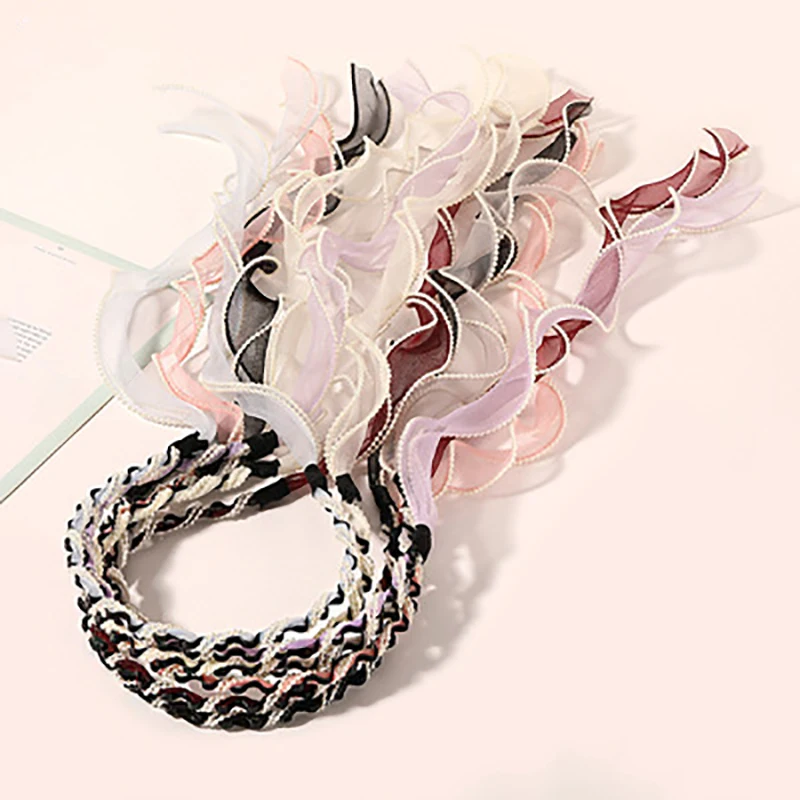 

Pearl Ribbon Fashion Hairband Girl Hair Hoop Head Band Hair Accessories For Women Headband Headdress Head Wear Hair Tools