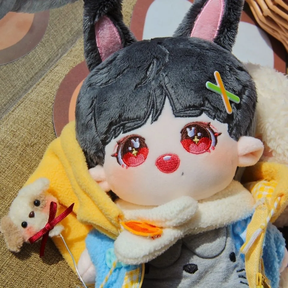 

20cm Star Idol Doll Bunny Ears Doll ChaiXuKun Star Dolls with Interchangeable Clothes Doll(Just Dolls No Clothe)