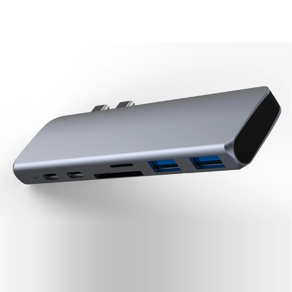 USB C концентратор type C Thunderbolt 3 адаптер USB-C док-ключ с HDMI 4K PD USB 3,0 SD TF кард-ридер для MacBook Pro Air 13 15