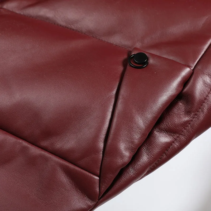 Парка из натуральной овечьей кожи и замши пальто с капюшоном лисьего меха