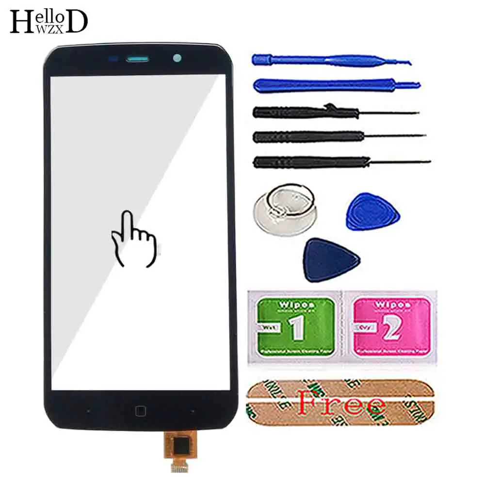 mobile touch screen for vernee active touch screen digitizer panel sensor front glass phone parts assembly tools 3m glue wipes free global shipping