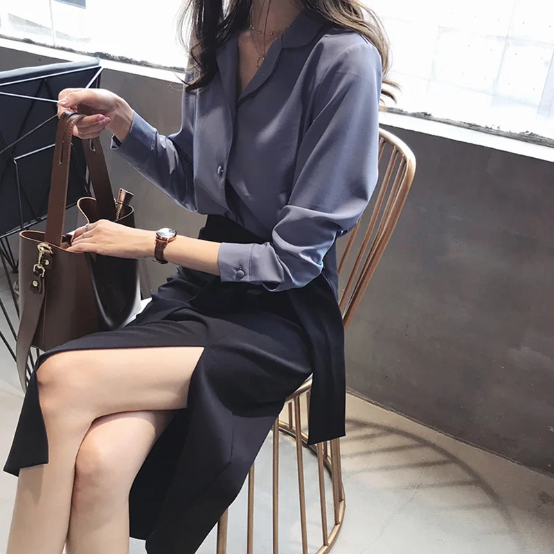 Женская блузка с длинным рукавом в Корейском стиле | одежда