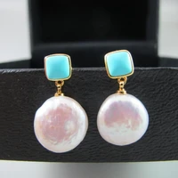natural baroque fresh water pearl earrings silver 925 for women turquoise drop earring handmade fine jewelry 2020 new wholesale
