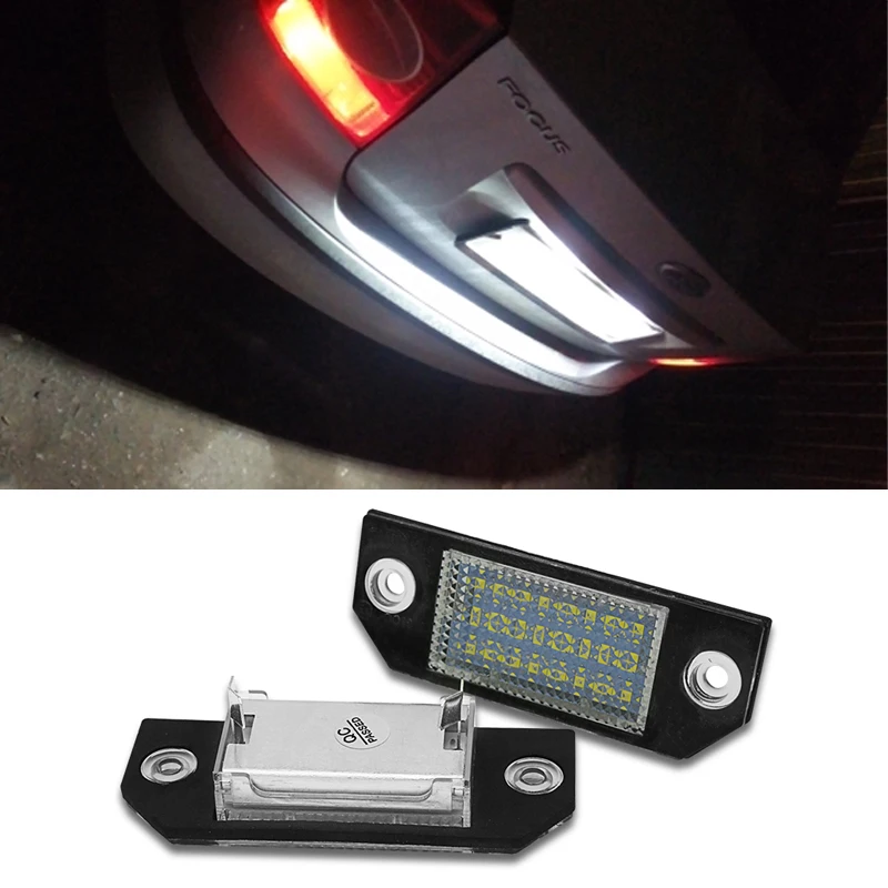 

2PCS DC12V Car LED License Number Plate Light Lamp 6W 24 LED White Light Fit For Ford For Focus 2 C-Max