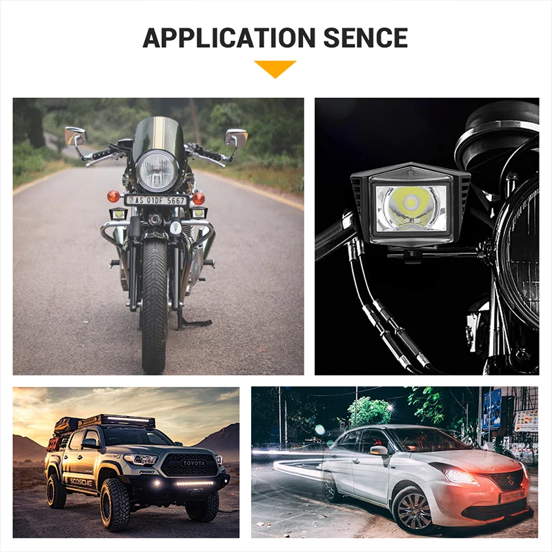 2.5 inch 15W Motorcycle Spotlight LED Work light Driving Headlight Scooter ATV Moto Motorbike Headlamp 6000K |