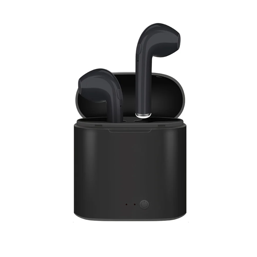 Black Binaural Box I7s TWS, беспроводные Bluetooth наушники, мини гарнитура, зарядная коробка, спортивные наушники, смартфон, наушники-вкладыши, гарнитура для iPhone, Xiaomi, huawei - Цвет: Black Binaural Box