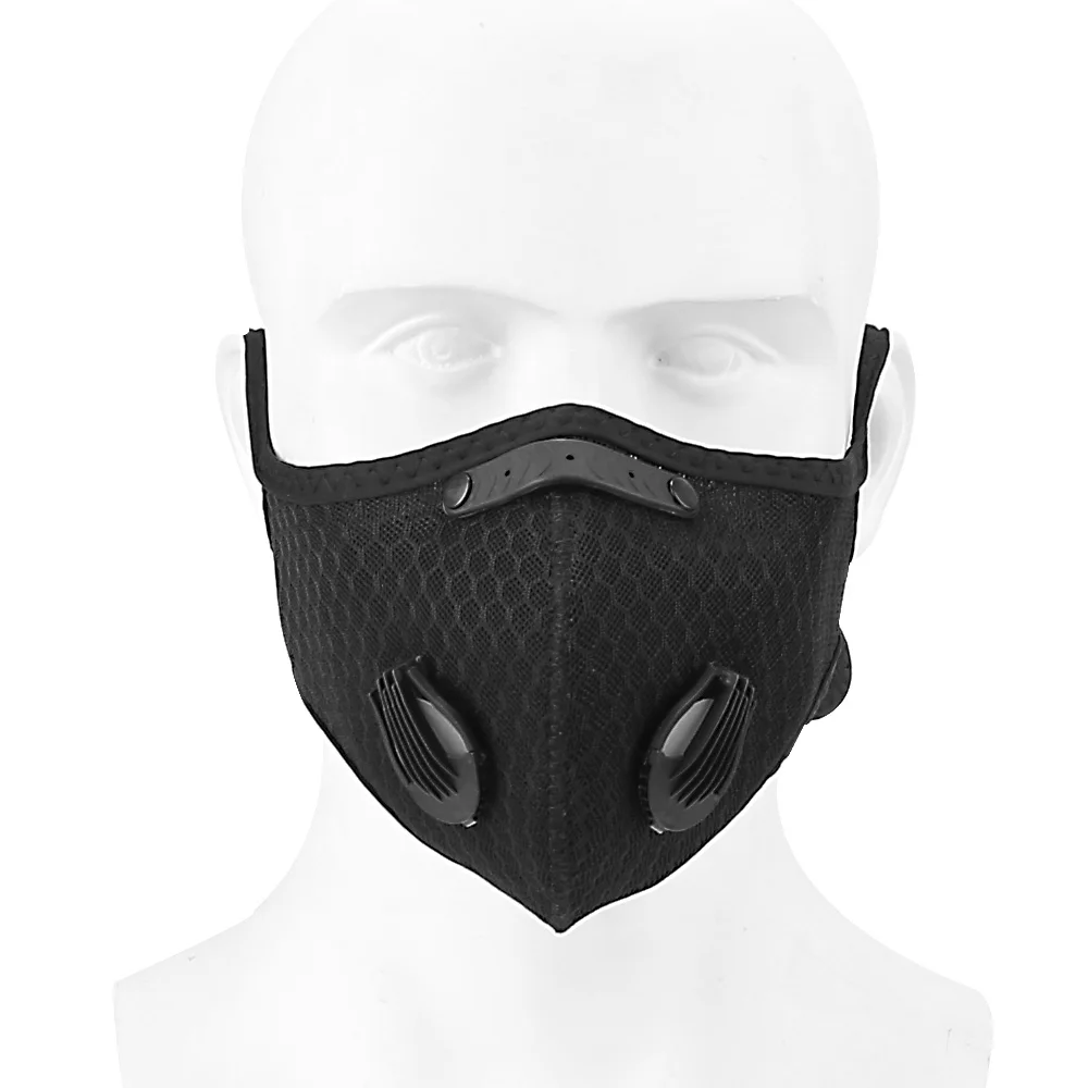 

LEEPEE Mesh Mask With Activated Carbon Filters Breathable Protective Cycling Mask Sports Training Bike Face Mask Anti-Pollution