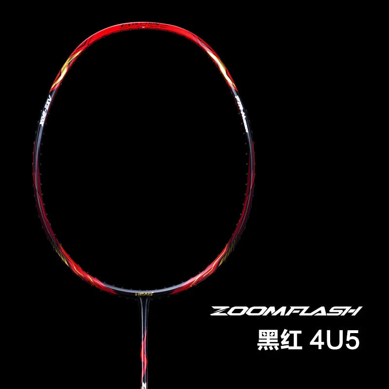 Натуральная головка Zoomflash высокой Натяжной ракетки для бадминтона, экспансивная 4u легкая полная Бадминтонная ракетка с чехлом для ракетки