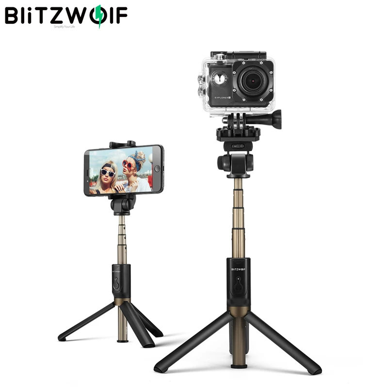 BlitzWolf 3 в 1 Беспроводной Bluetooth Селфи Stick Tripod Универсальный Монопод Дистанционное
