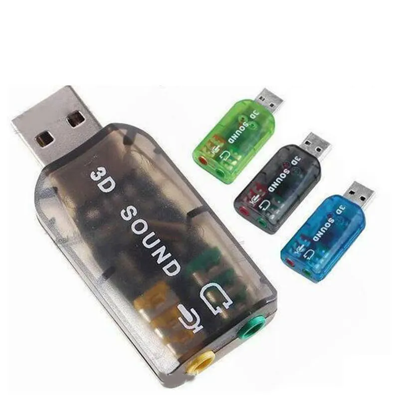 5 1 канальный USB внешний Аудио Звуковая карта микрофон Запись Динамик Наушники