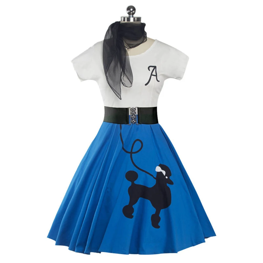 Женское платье в стиле Хепберн с круглым вырезом и коротким рукавом|Женские