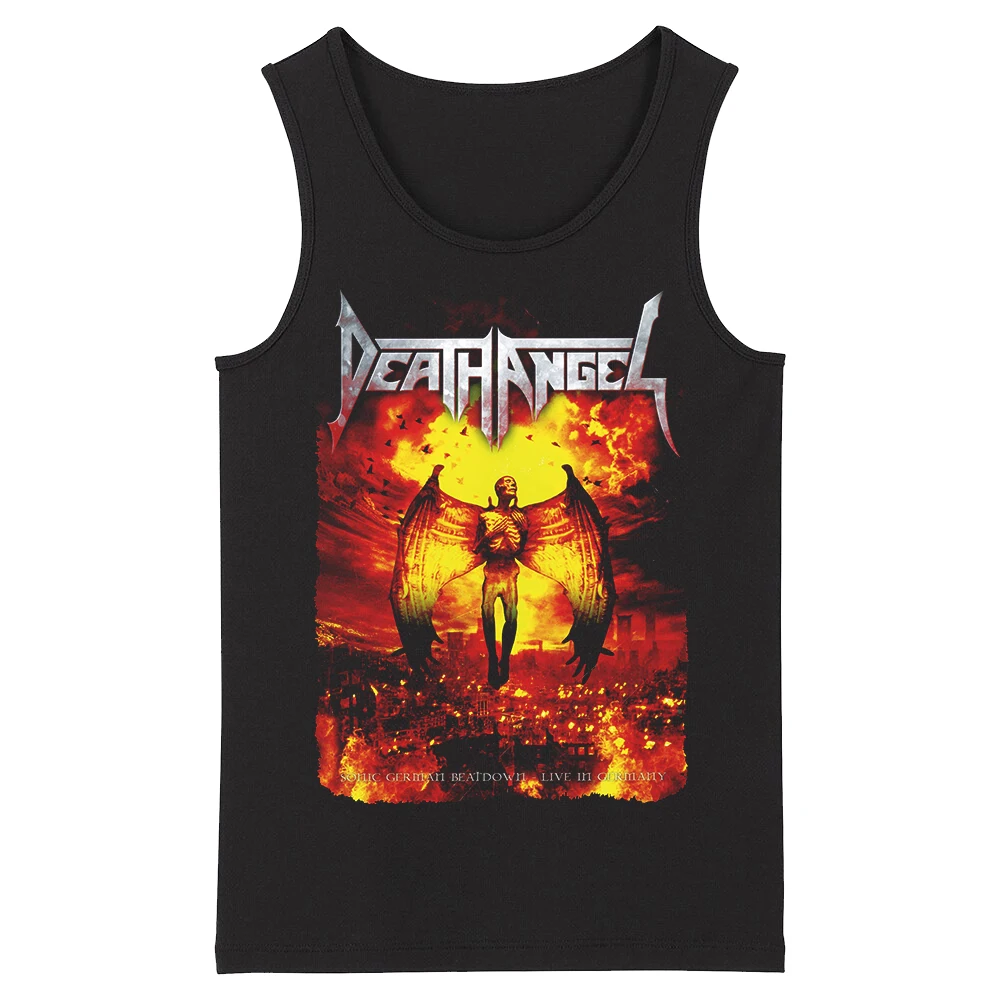 

Bloodhoof Death Angel Grindcore Hard Rock Hard Metal Deathcore Men Top Tank Tops Asian Groot