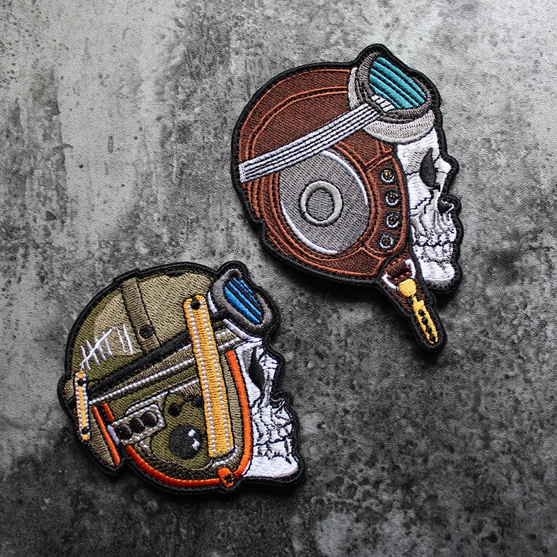 Череп спартанская голова Камуфляжный Танк Летающий солдат на липучке повязка с