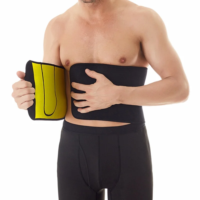 Men Workout Slimming Belt Weight Loss Hot Slimming Thermo Waist Body Shaper Waist Trainer Neoprene Sauna Sweat Belt with Pocket