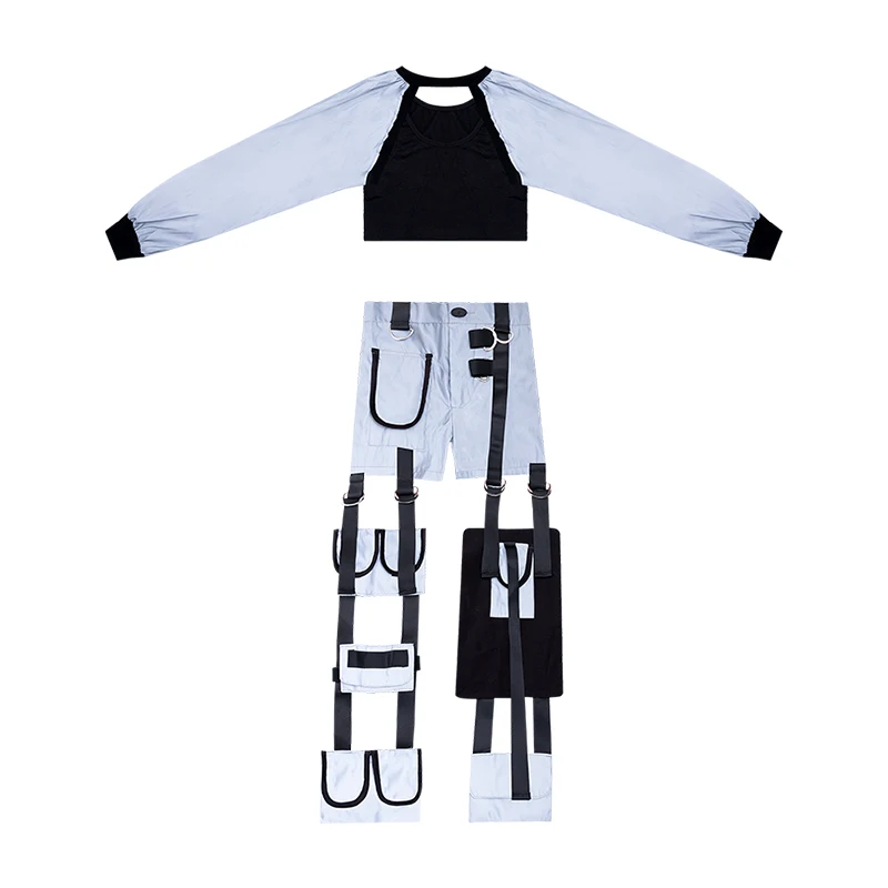 

2021 Hip Hop Dance Wear For Kids Teenage Girls Clothing Designer Clothes Jazz Dancer Outfit Cheerleader Costume Fashion Wears