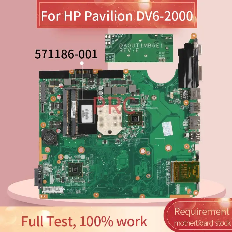Placa-mãe para Computador Portátil hp Pavilion Dv62000 571186001 571186501 Placa Mãe Pavilion 2 Placa-mãe para notebook