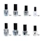 351015 мл пустые лак для ногтей Стекло бутылка прозрачная Портативный УФ контейнер для геля пополнен ящик для хранения квадратные макияж кисть для труб