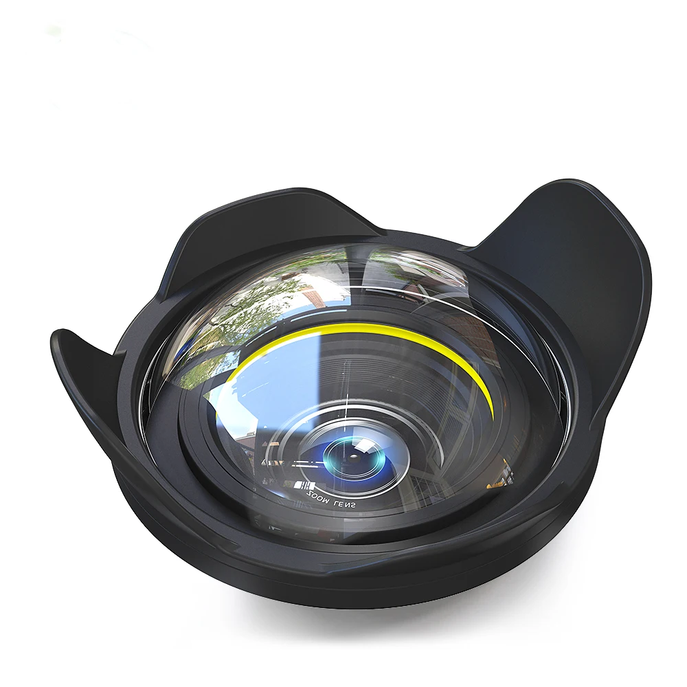 

Seafrogs 6" Wet Dome Port 67mm Thread for Camera Housing case,60M/195ft 67mm Fisheye Wide Angle Lens Dome Port