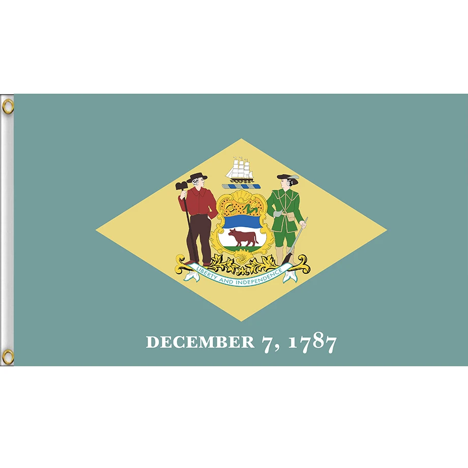 

Флаг штата Делавэр, флаг США, США, 3x5 футов, 90x150 см, полиэстер