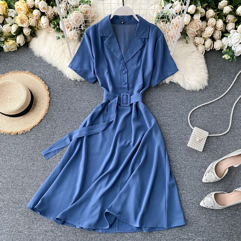 Женское элегантное платье с зубчатой пряжкой офисное женское приталенное