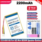 Аккумулятор LOSONCOER 2200 мАч 533-000108 704060 для аккумуляторов UE Mini BOOM