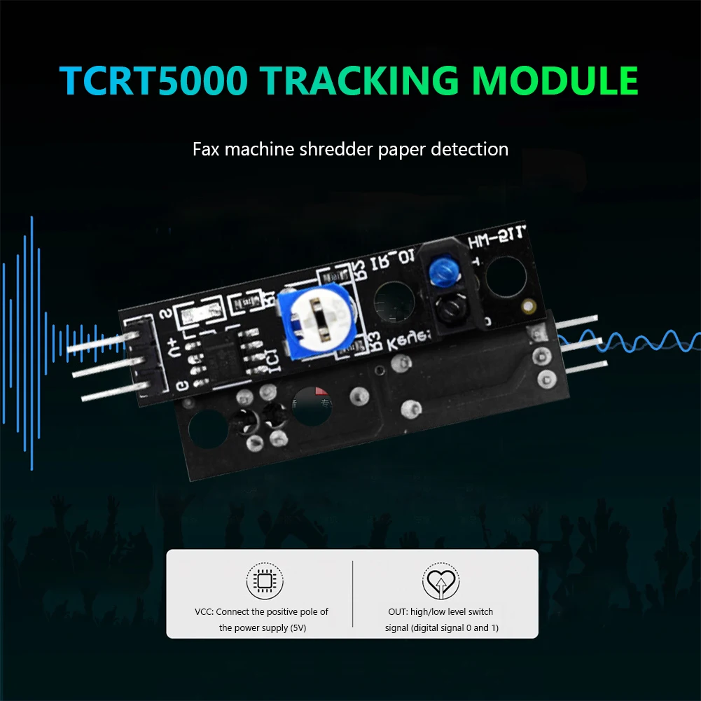 

HW-511 TCRT5000 Intelligent Vehicle Tracking Probe Module Infrared Reflectiv IR Photoelectric Switch Barrier Line Track Module