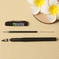 12 pcsbox 0 5mm business neutral signature pen black ink refill gift pen matte black rod school writing the office supplies