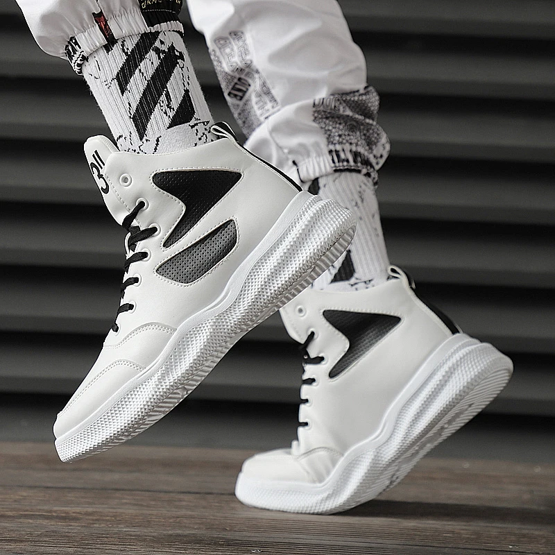 Мужская модная повседневная обувь высокие кроссовки 2019 г. Новая Осенняя мужская