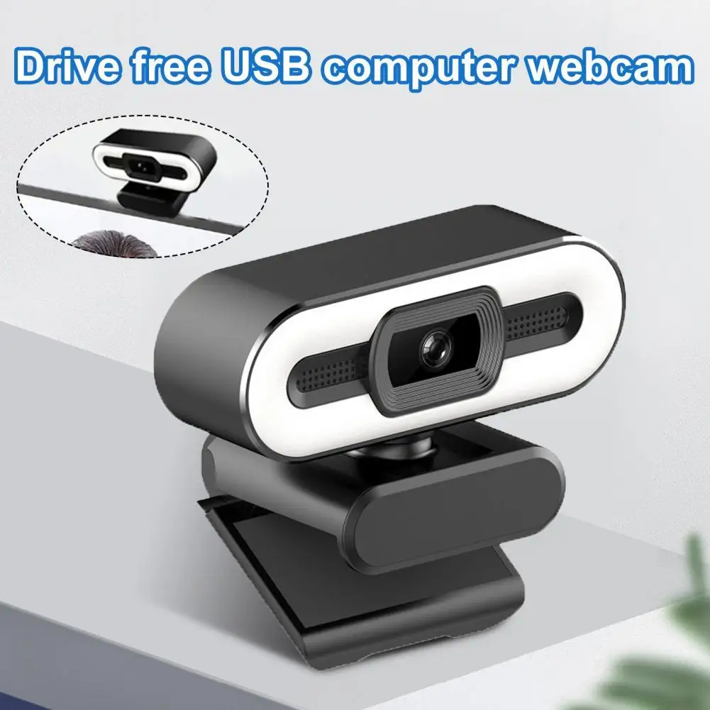 

Веб-камера для ПК ультра-прозрачная 1080P/2K USB компьютерная веб-камера кольцевая заполнясветильник с микрофоном для прямой трансляции