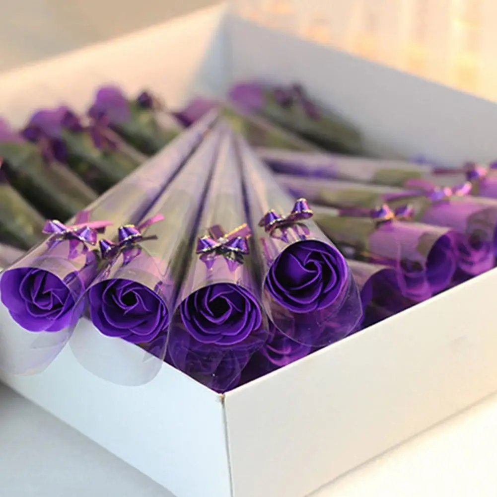 

Rose Bath Body Flower Floral Soap Scented Rose Flower Wedding Gift Essential Valentine'S Holding Flowers Day Z4X9