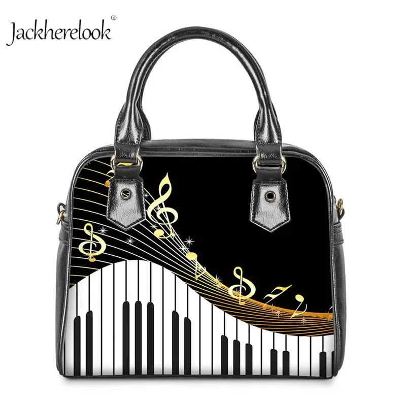 Классная сумка на плечо с принтом пианино и клавиатуры для женщин из
