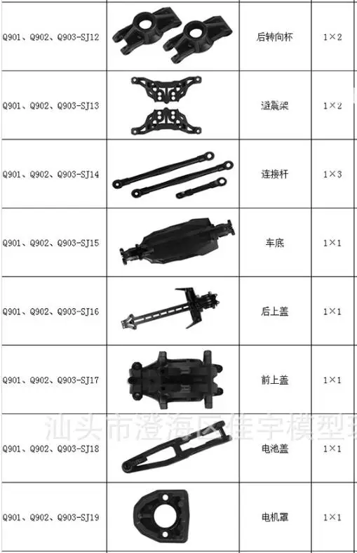 Запасные части XINLEHONG XLH Q901 Q902 Q903 RC для автомобиля кожух с поддержкой крыльев