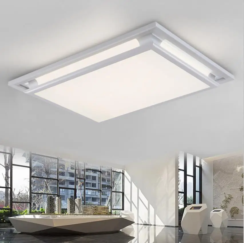 Прямоугольная Светодиодная лампа для гостиной акриловое бытовое освещение