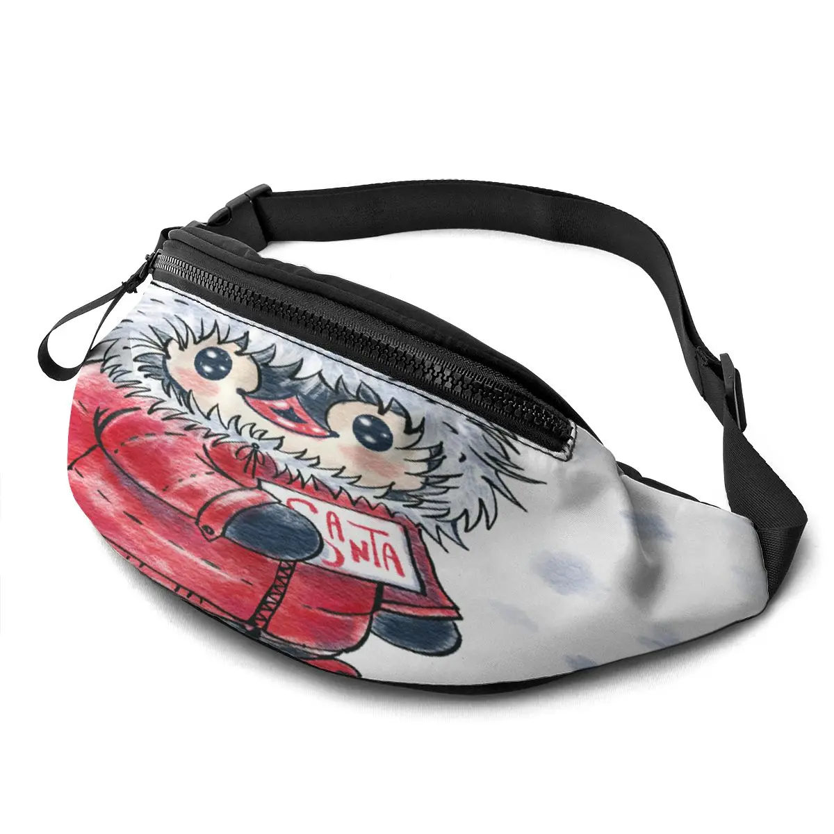 

Забавные поясные сумки для телефона, персонализированные зимние дорожные мешки на бедро с мультяшным рисунком совы для мужчин и женщин, Пов...