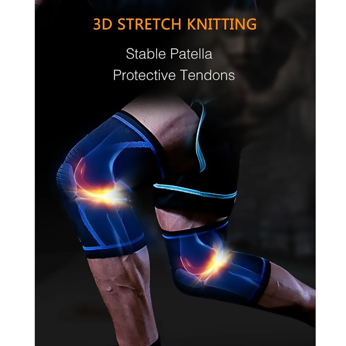 1 шт. спортивный наколенник эластичный нейлоновый коленный фиксатор для